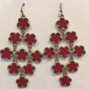 Red Clover Dangle Earrings